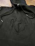 Black GHOSTFACE Embossed Hoodie Couture Fit